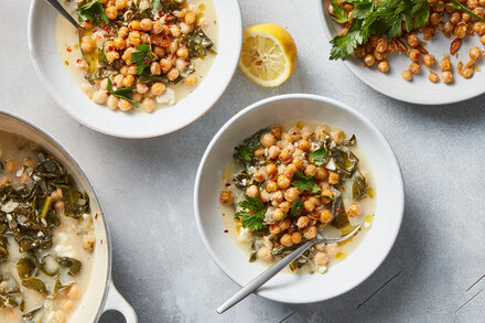 Image for Crispy Chickpea Stew With Greens and Lemon