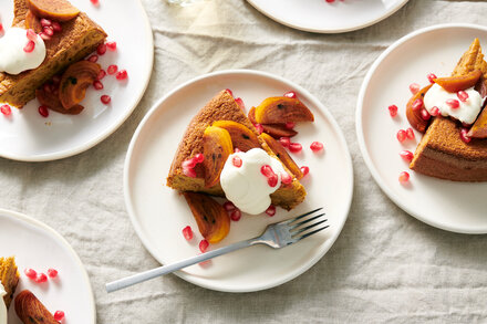 Image for Walnut Cake With Persimmons and Pomegranate