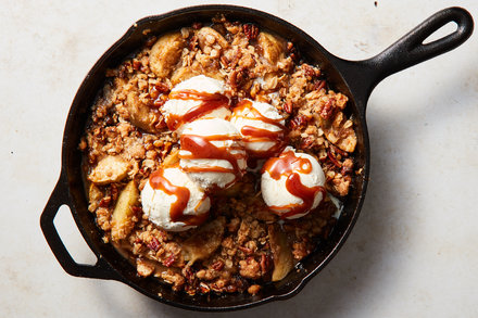 Image for Skillet Caramel-Apple Crisp