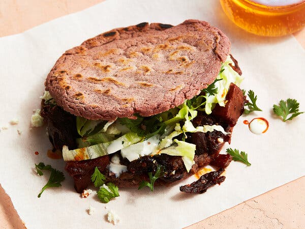 Gorditas de Flores de Jamaica (Spicy Hibiscus-Stuffed Gorditas) 