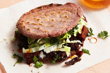 Gorditas de Flores de Jamaica (Spicy Hibiscus-Stuffed Gorditas) 