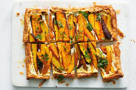 Carrot Tart With Ricotta and Feta