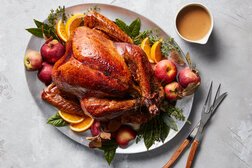 Image for Slow-Roasted Turkey With Apple Gravy