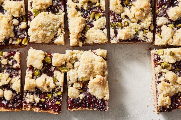 Strawberry Jam Bars With Cardamom