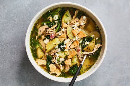 Slow-Cooker Chicken Stew With Spinach, Lemon and Feta