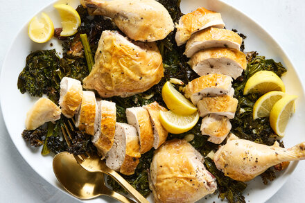 Image for Sheet-Pan Roasted Chicken With Greens