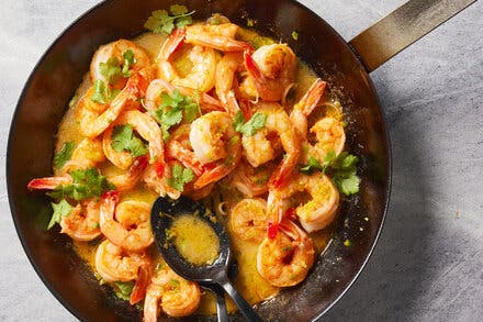 Citrus Skillet Shrimp With Shallots and Jalapeños