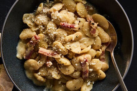 Creamy White Beans With Pecorino and Pancetta