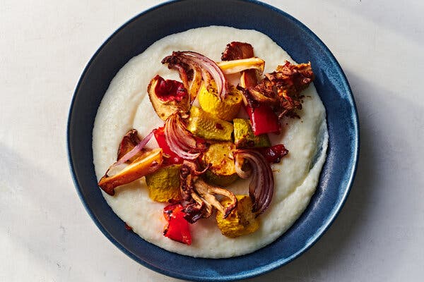 Roasted Vegetables and Buttermilk Grits