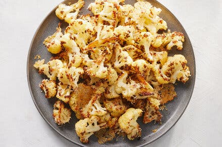Roasted Cauliflower With Crispy Parmesan