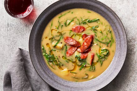 Caldo Verde (Potato and Greens Soup With Sausage)