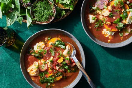 Vegetable Soup With Tamarind and Lemongrass