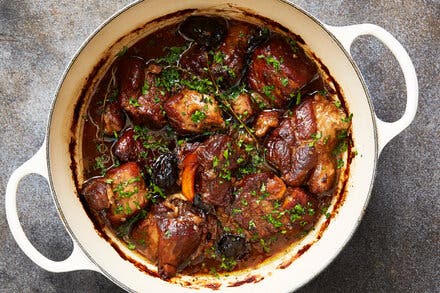 Braised Pork With Prunes and Orange 