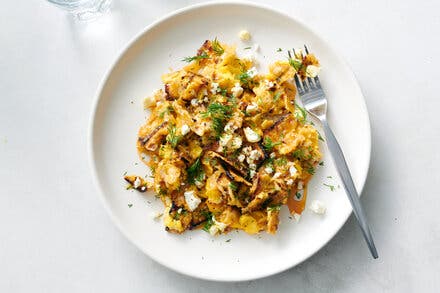 Matzo Brei With Hot Honey and Feta