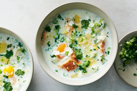 Changua (Colombian Bread and Egg Soup)