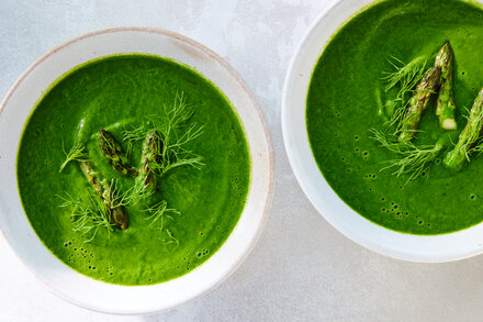 Image for Asparagus, Spinach and Leek Soup