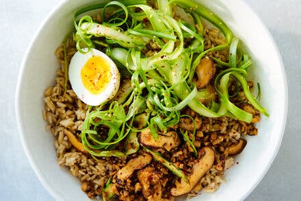 Asparagus Mushroom Grain Bowl