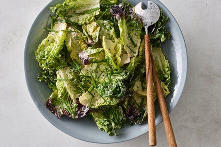 Green Salad With Sour Cream and Onion Dressing