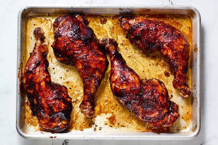 Baked Chicken With Hibiscus BBQ Sauce