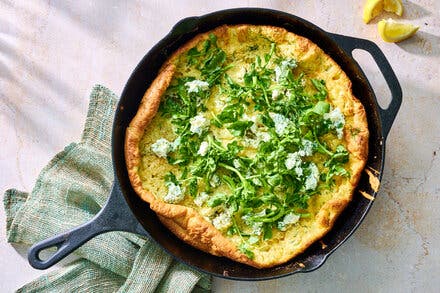 Goat Cheese and Dill Dutch Baby