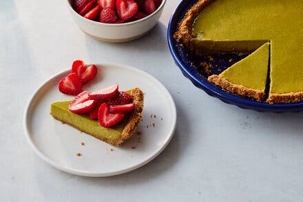 Strawberry Basil Key Lime Pie