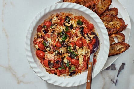 Baked Feta Dip With Spicy Tomatoes and Honey