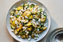 Image for Zucchini Salad With Sizzled Mint and Feta