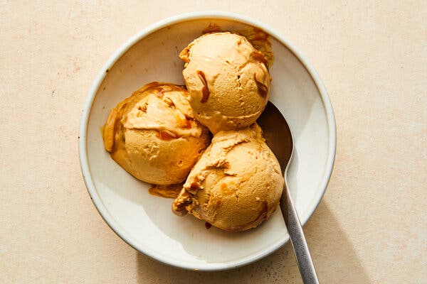 No-Churn Salted Caramel Ice Cream