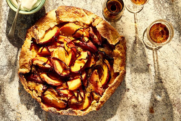 Peach and Chile Galette With Pistachio Frangipane