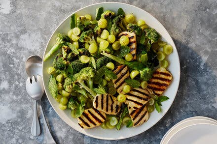 Grilled Broccoli and Halloumi Salad