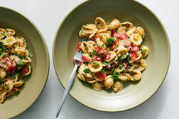 Image for Lemony Pasta With Braised White Beans