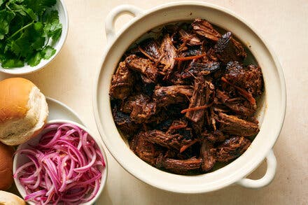 Cola-Braised Beef With Chile-Lime Onions