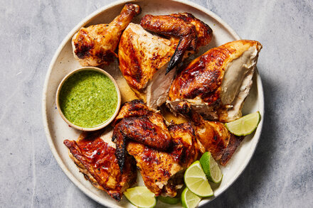 Image for Peruvian Roasted Chicken With Spicy Cilantro Sauce