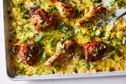 Image for Sheet-Pan Turmeric Chicken and Crispy Rice