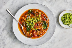 Image for Winter Minestrone With Cabbage Pesto
