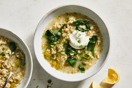 Lemony Pearl Barley Soup