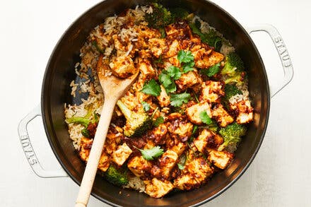 One-Pot Tofu and Broccoli Rice