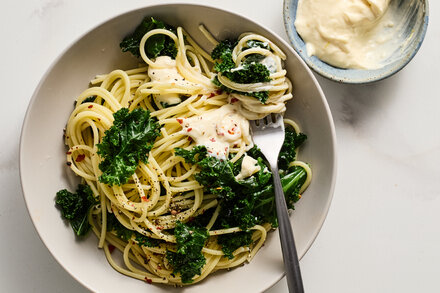 Image for Creamy Garlic Pasta With Greens