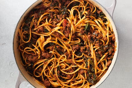 Merguez and Kale Pasta