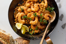 Image for Garlic Shrimp With Crisped Chickpeas 