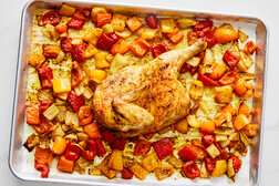 Image for Curry Roasted Half Chicken and Peppers