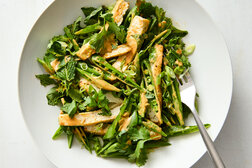 Image for Snap Pea, Tofu and Herb Salad With Spicy Peanut Sauce 