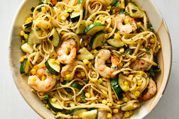 Image for Linguine With Zucchini, Corn and Shrimp