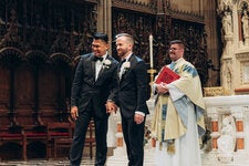 Enrico Lagasca, left, and Jonathan Stewart, were married May 11 at the Trinity Church Wall Street in New York. They met at Holy Trinity Lutheran Church in 2015.