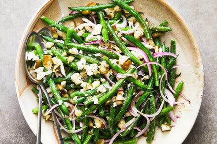 Green Bean Salad With Dill Pickles And Feta
