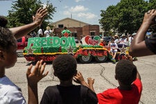 A Juneteenth Parade in Galveston, Texas, in 2021. The holiday traces its roots to the city.