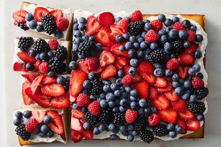 Berries and Cream Sheet Cake