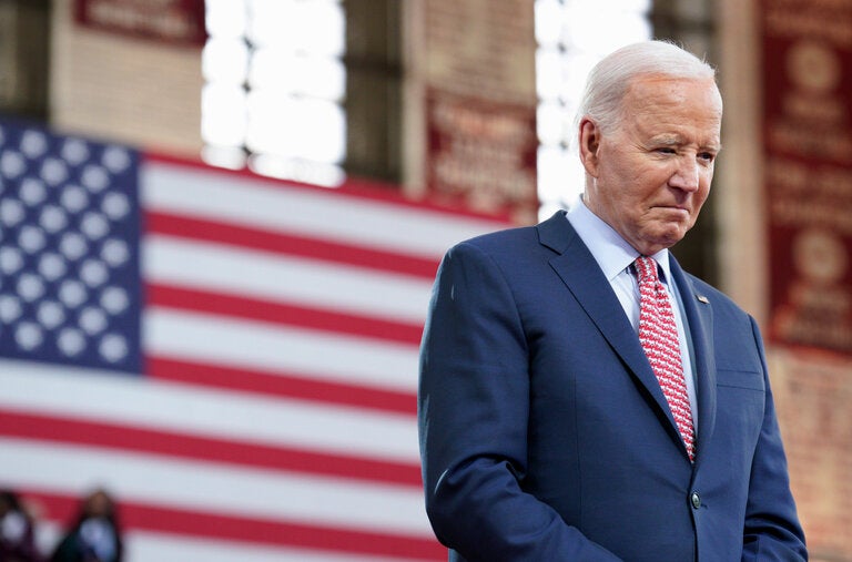 President Biden campaigning last month in Philadelphia. Nearly three-quarters of the voters polled said they would be tuning into the debate on Thursday.