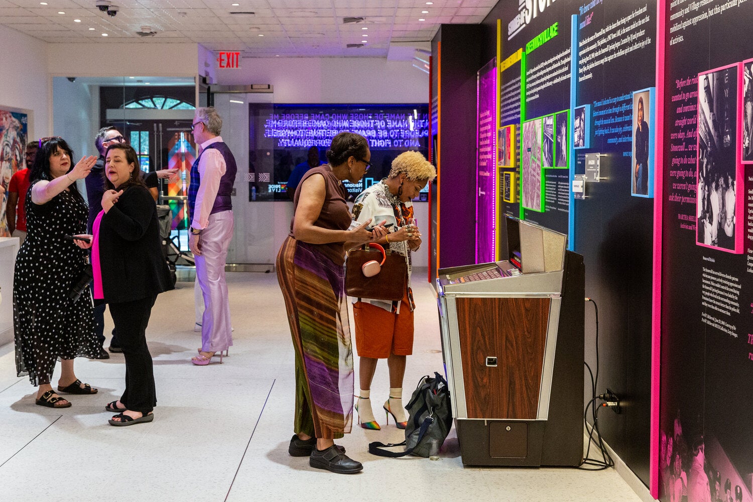 Guests at a recent reception at the Stonewall National Monument Visitor Center, in Greenwich Village, which makes its public debut June 28, Pride Day, marking the 55th anniversary of the Stonewall uprising.