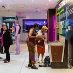 Guests at a recent reception at the Stonewall National Monument Visitor Center, in Greenwich Village, which makes its public debut June 28, Pride Day, marking the 55th anniversary of the Stonewall uprising.